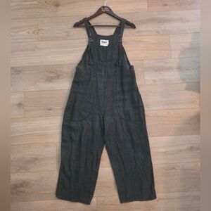 PRISTINE Flax Charcoal Blue Green Overalls Size XS (Flax Petite)